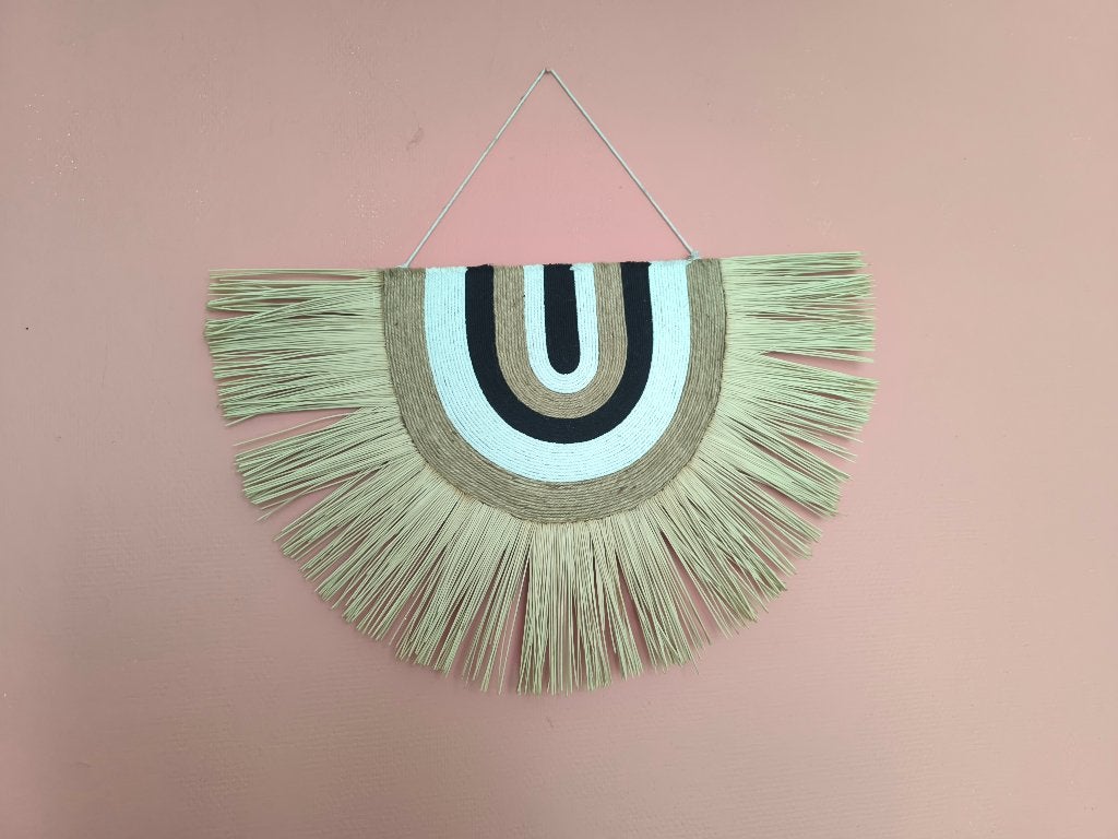 Décoration murale en rotin, Maison & Meubles, 67 cm, Comme neuf, Enlèvement, Matériau naturel