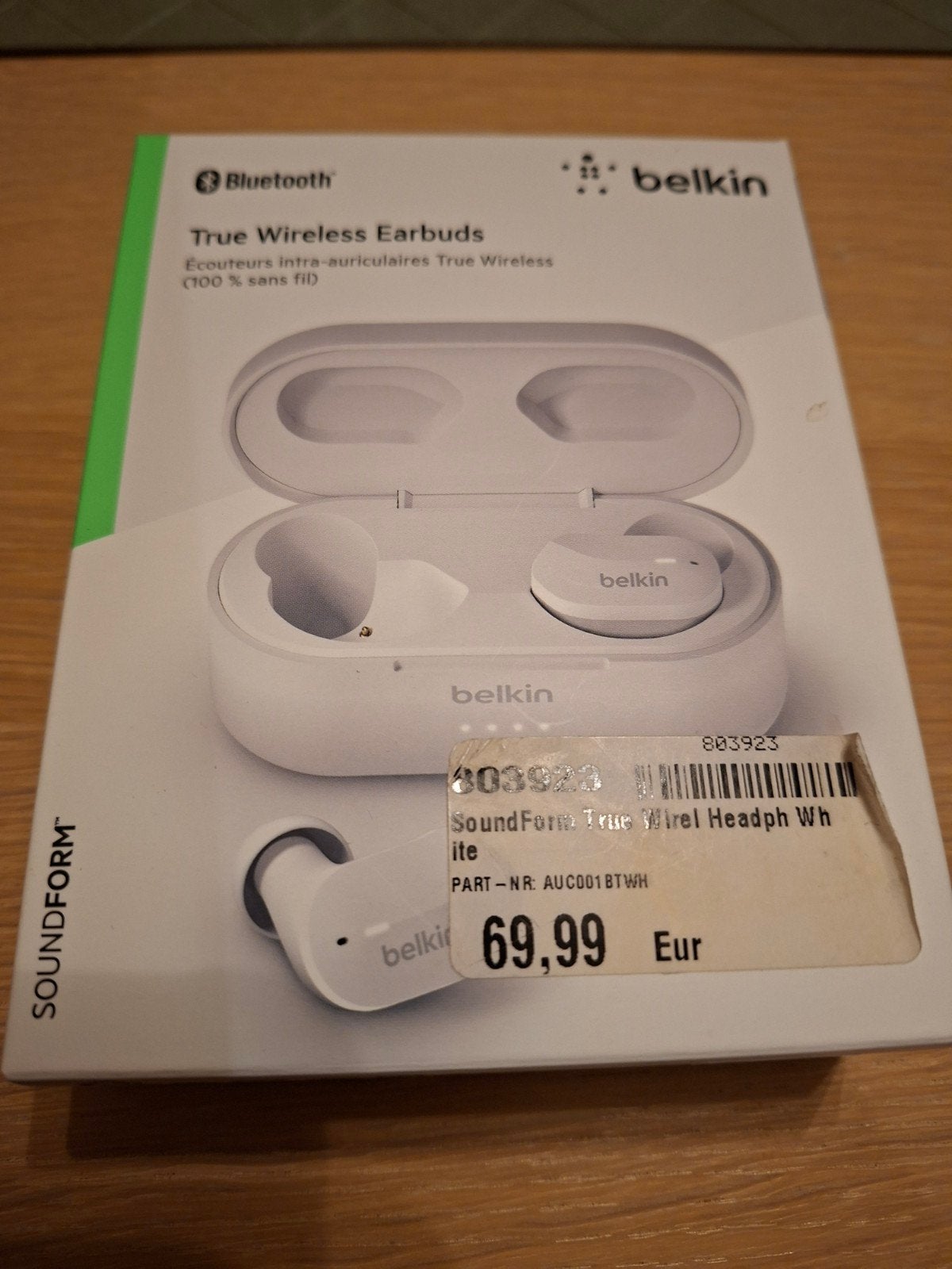 Belkin draadloze oortjes., TV, Hi-fi & Vidéo, Autres marques, Blanc, Intra-auriculaire, Sans fil