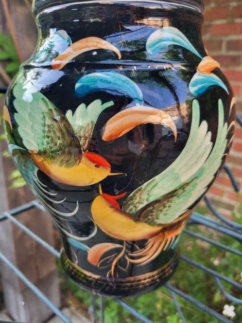 Prachtige Vintage H. Bequet Keramische Vaas met Deksel, Antiek en Kunst, Ophalen