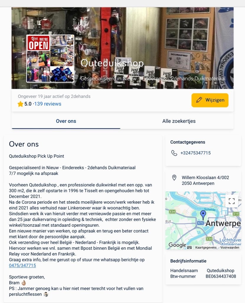 Titanium Duikmes “ Nieuw” zonder schede - Uit reststock, Watersport en Boten, Ophalen of Verzenden, Nieuw, Overige typen