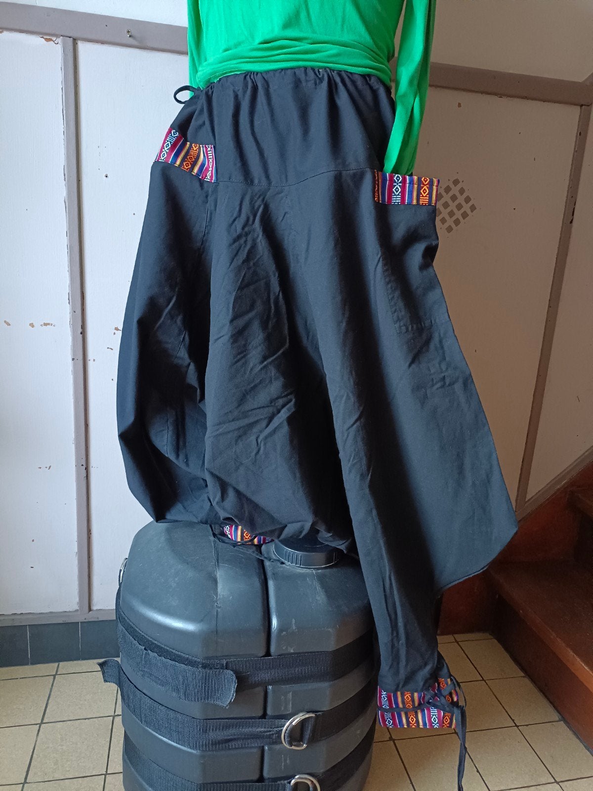 Sarwal harembroek Pofbroek open maat, Kleding | Dames, Jumpsuits, Ophalen of Verzenden, Nieuw, Maat 46/48 (XL) of groter, Zwart