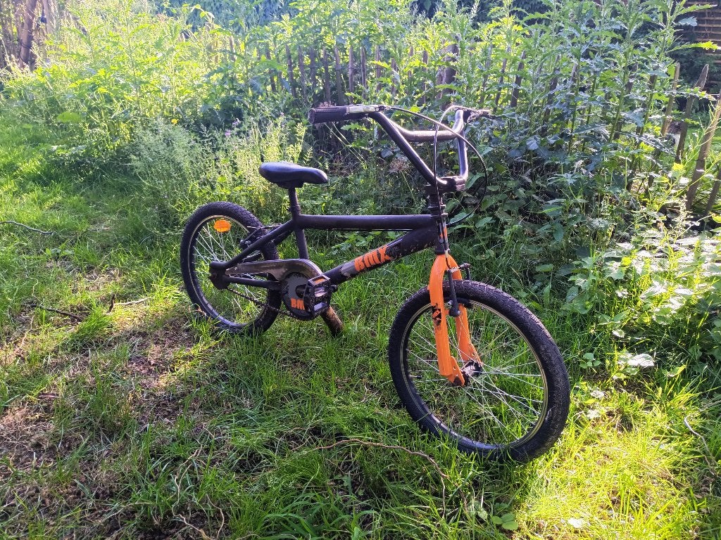 Stoere BMX kinderfiets voor 8-10 jaar, Enlèvement, Utilisé, Frein sur jante, 16 à 20 pouces