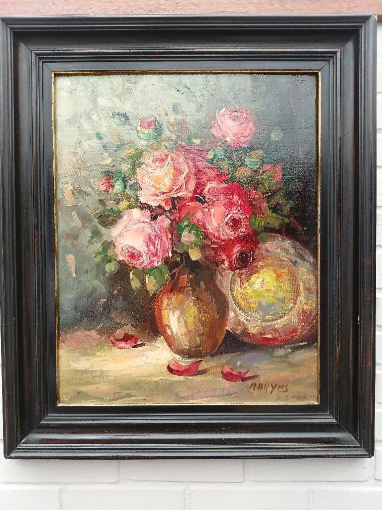 schilderij, Antiek en Kunst, Doek, Gesigneerd, Olieverf, Klassiek