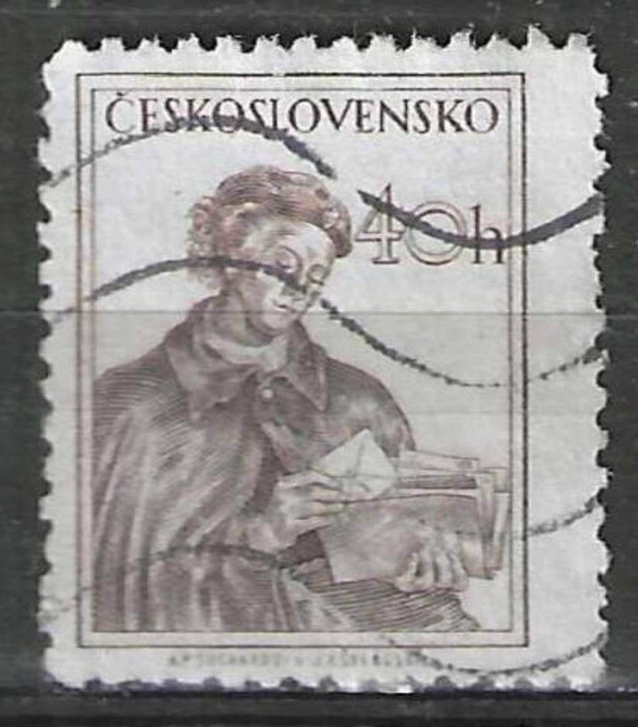 Tchécoslovaquie 1954 - Yvert 755A - Travailleurs (ST), Envoi, Affranchi