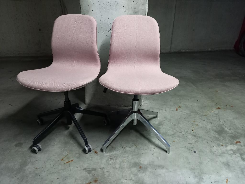 Bureaustoelen Langfjall Ikea, Maison & Meubles, Chaises de bureau, Comme neuf, Chaise de bureau, Rose, Ergonomique, Enlèvement