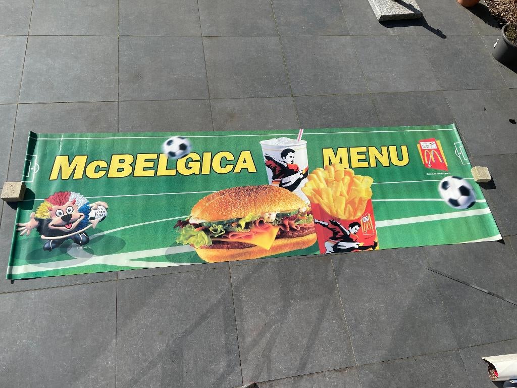 Vintage mcdonalds reclame banners, Verzamelen, Ophalen of Verzenden, Reclamebord