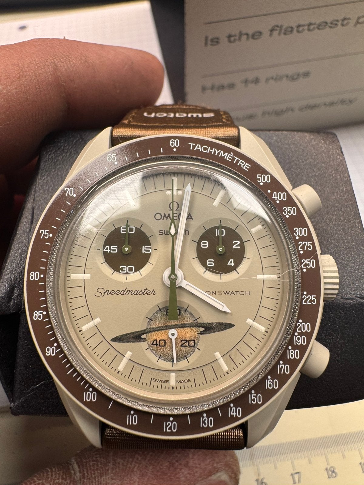 Mission Omega Swatch vers Saturne, Enlèvement, Comme neuf, Cuir, Swatch
