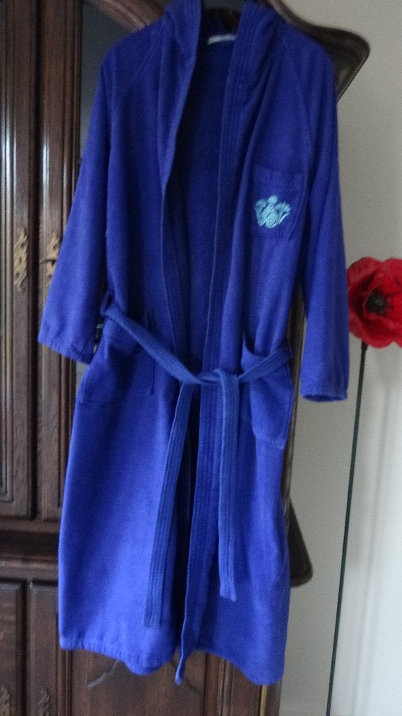 Peignoir bleu foncé, Enlèvement ou Envoi, Porté, Taille 38/40 (M)