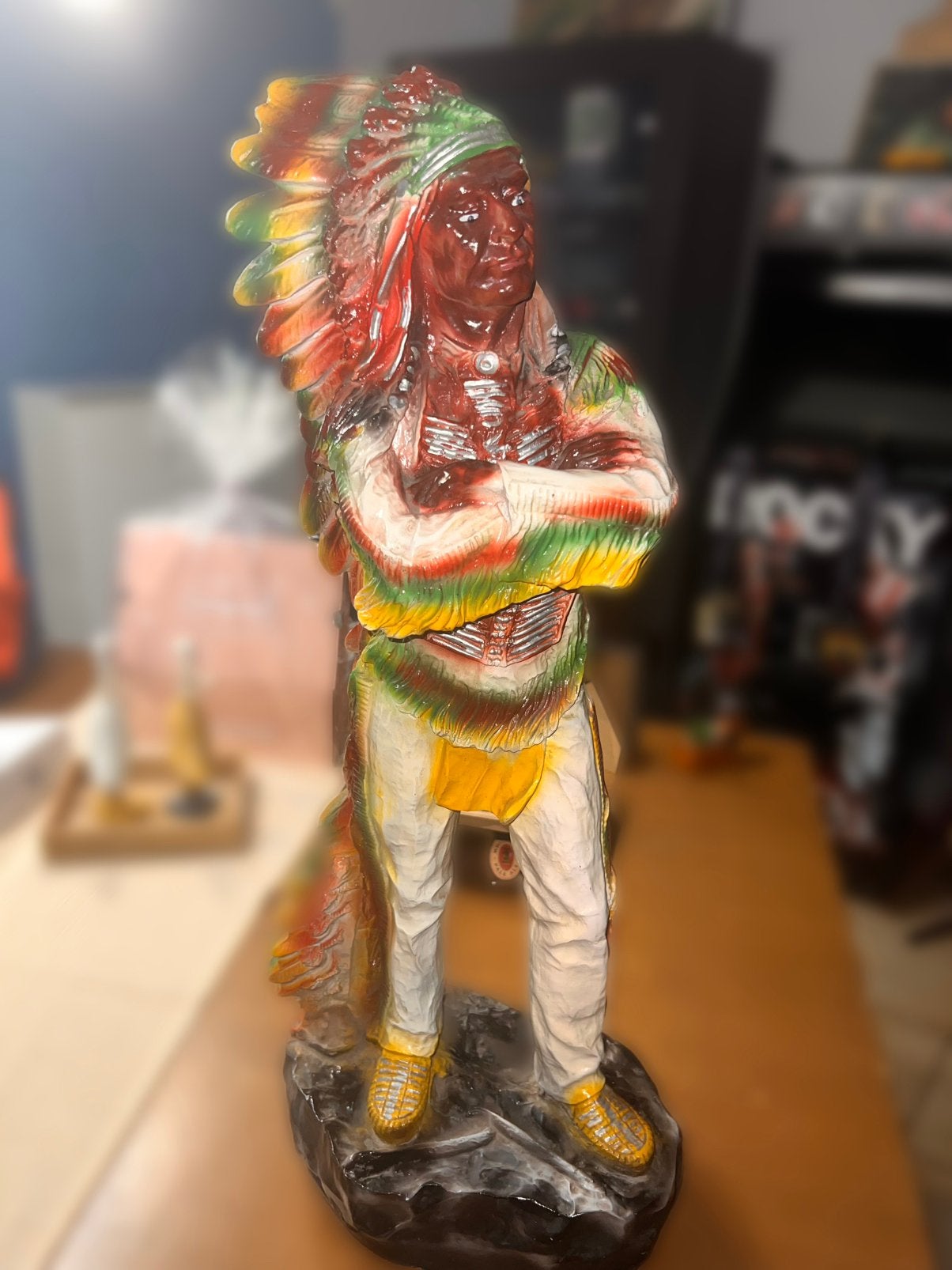 Statue d’indien, Enlèvement, Comme neuf