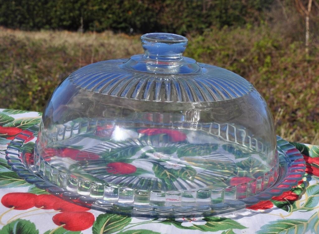 cloche avec son plat pour fromage ou gateau, Enlèvement ou Envoi, Comme neuf, Verre, Récipient(s)