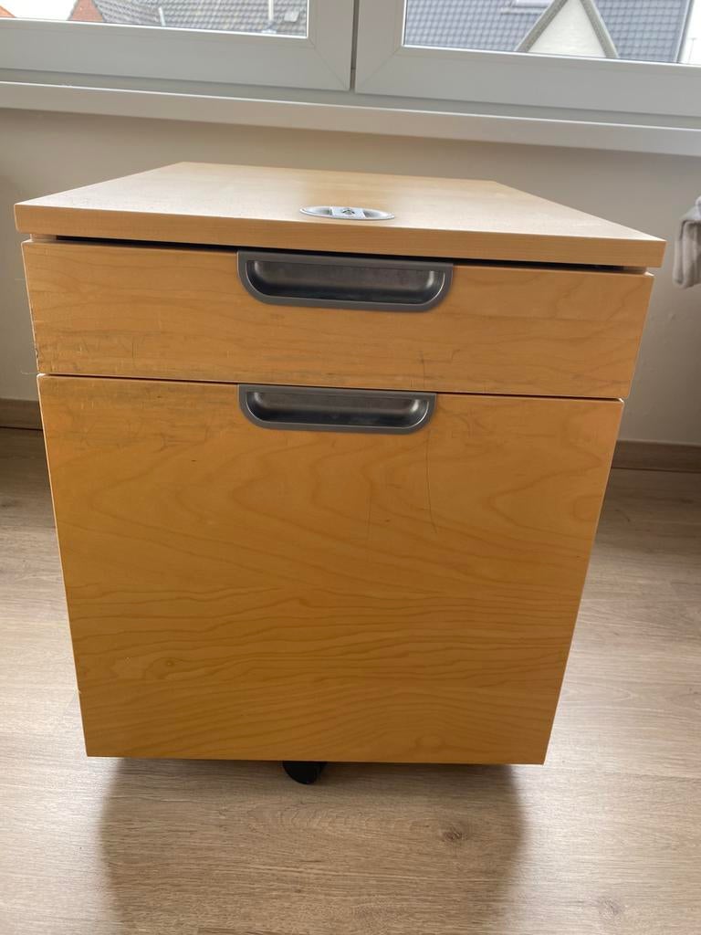 Ladeblok dossierkast op wieltjes, Huis en Inrichting, Ophalen, Minder dan 50 cm, Gebruikt, 1 of 2 laden