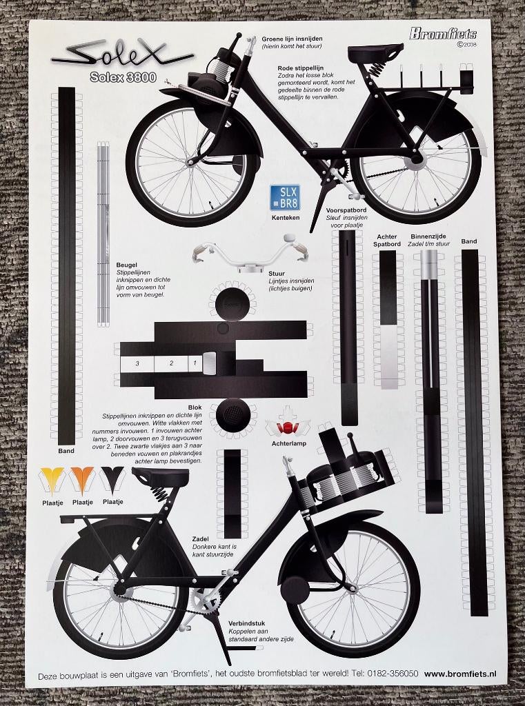 Bouwplaat Solex 3800 Uitgave BROMFIETS, Fietsen en Brommers, Handleidingen en Instructieboekjes, Verzenden, Nieuw