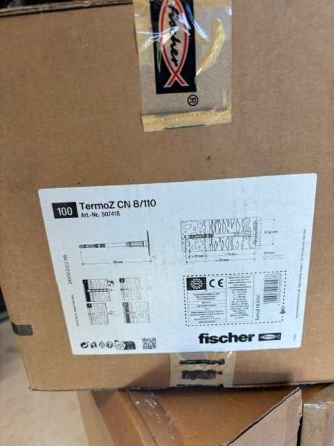 Isolatiepluggen Fischer 11 cm, Ophalen, Nieuw