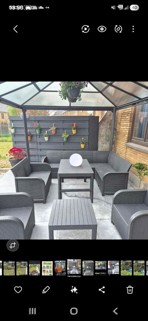 Percola + ensemble salon de jardin., Tuin en Terras, Ophalen, Zo goed als nieuw, Metaal, Overige typen