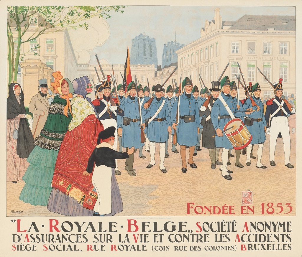 Henri Cassiers - La Royale Belge - timbre daté 27 juin 1944, Édition limitée, Lithographie, Enlèvement ou Envoi, Uniforms
