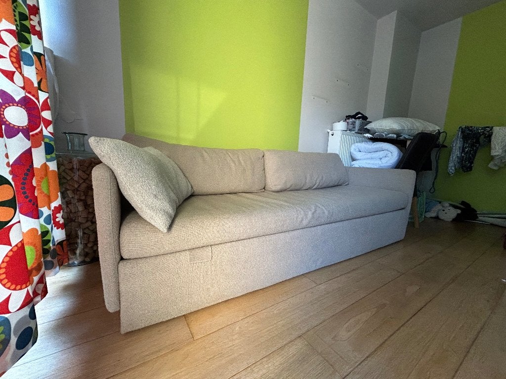 Praktische slaapzetel - koopje, Ophalen, Gebruikt, Minder dan 75 cm, Driepersoons