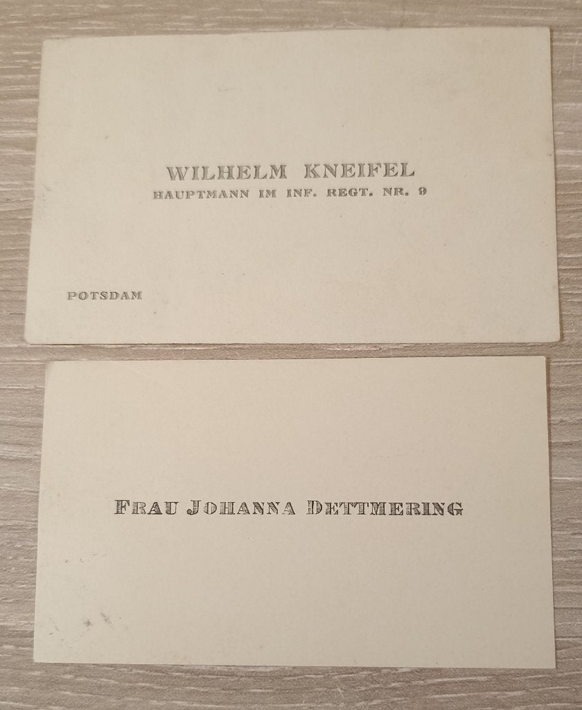 Rare lot 2 cartes visite Hauptmann Wilhelm Kneifel 1937 ww2, Envoi, Armée de terre, Autres types