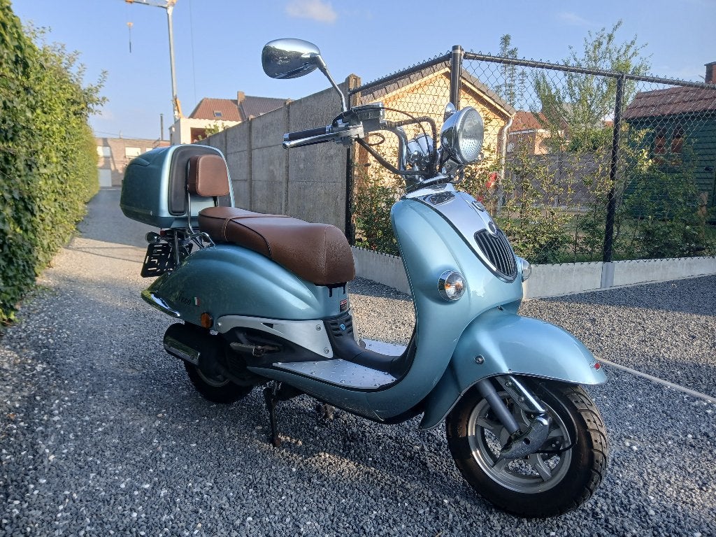 Super mooie 125cc retro scooter met 6 maanden garantie, Motos, Scooter, Entreprise, Neuf, 125 cm³
