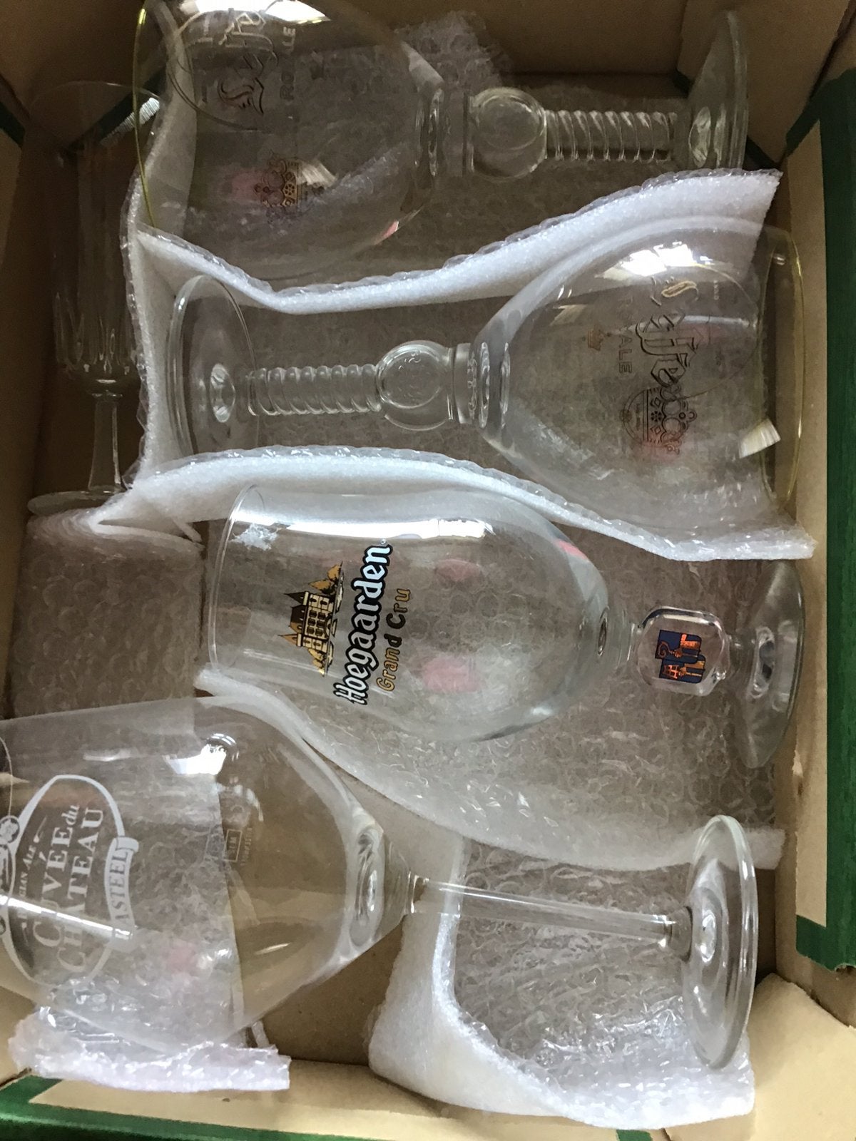 Verschillende  glazen   Leffe /Hoegaarden/Kasteel, Verzamelen, Ophalen, Zo goed als nieuw