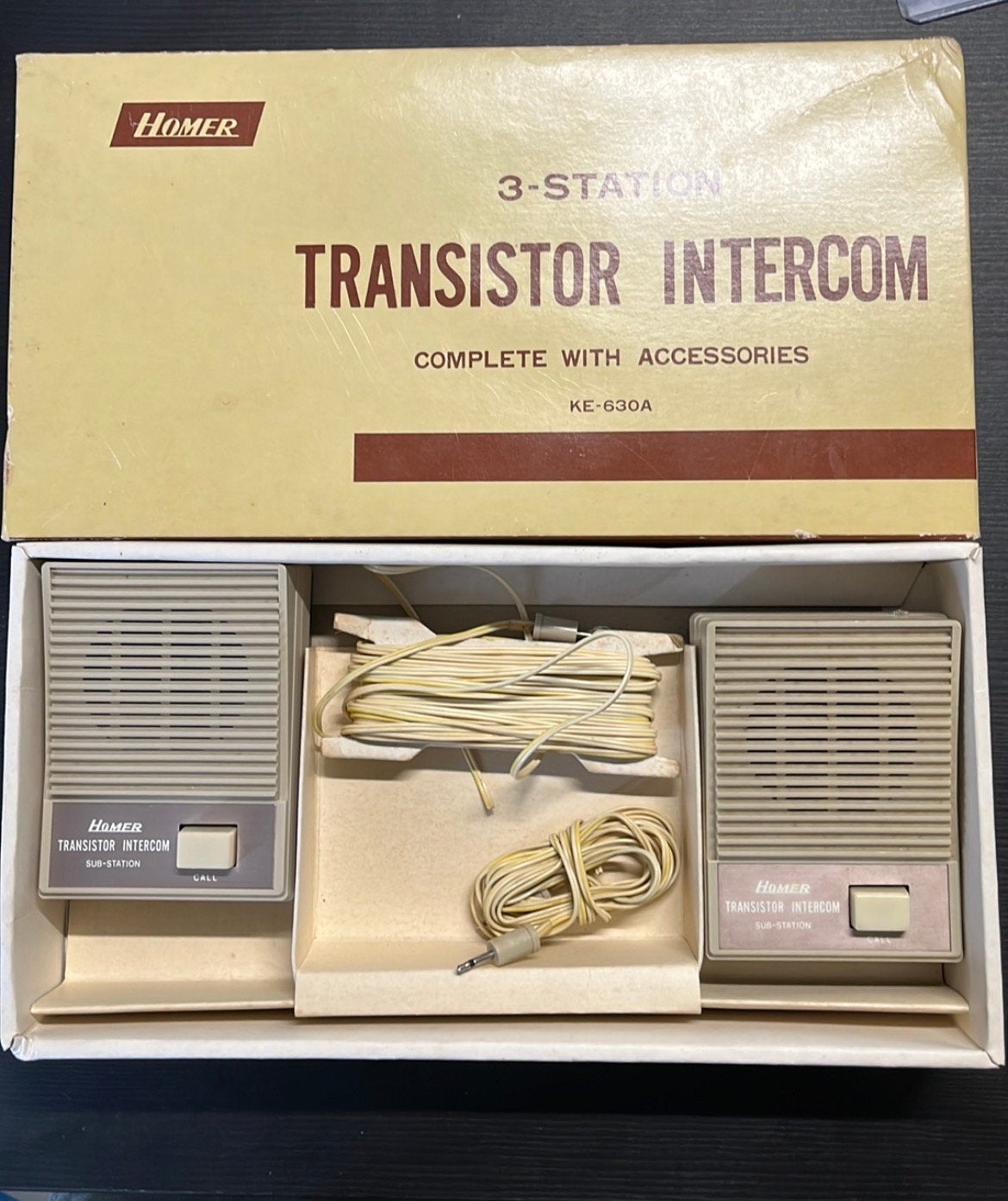 Vintage Homer Transistor Intercom KE-630A Jaren 70-met doos, Verzenden