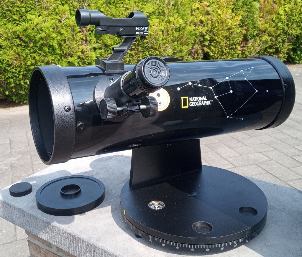 spiegeltelescoop national geografic, Audio, Tv en Foto, Optische apparatuur | Telescopen, Zo goed als nieuw, Spiegeltelescoop (reflector)