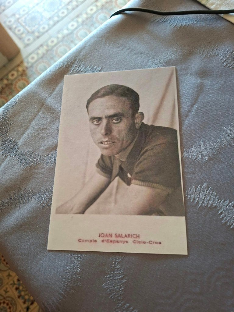 Foto (Repro) Juan Salarich / Spaans kampioen veldrijden 1935, Ophalen of Verzenden, Poster, Plaatje of Sticker