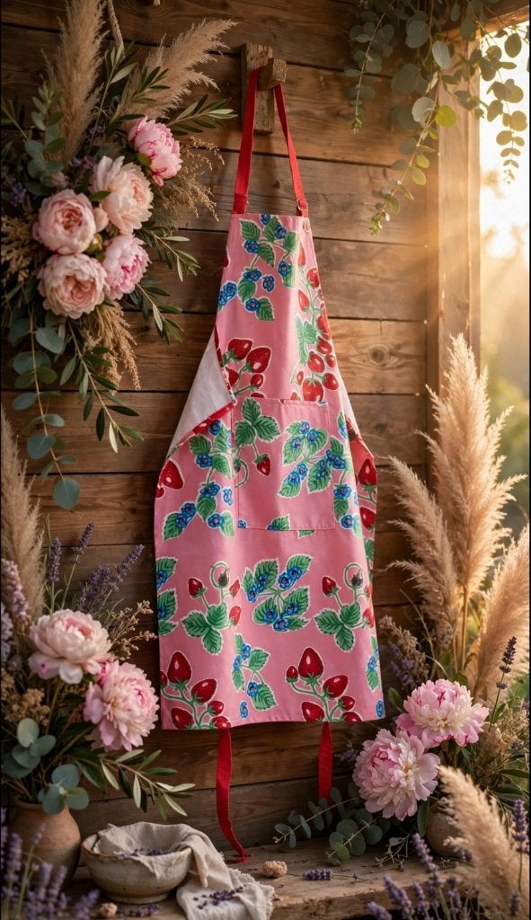 Short de cuisine Kitsch Kitchen tablier de cuisine coloré, Maison & Meubles, Enlèvement ou Envoi, Neuf, Rose, Tablier