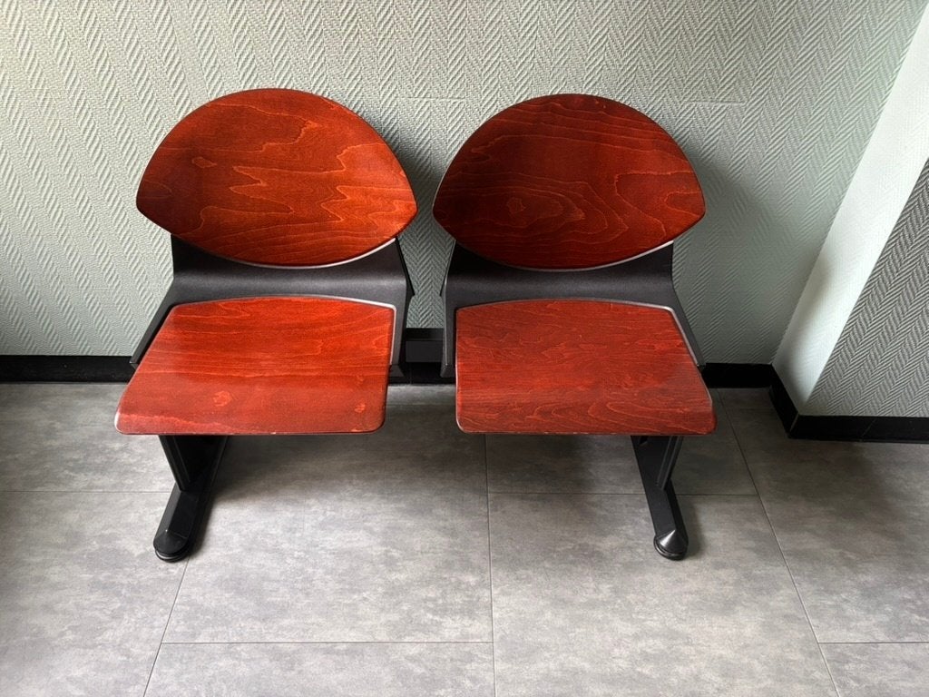 Wachtkamer stoelen, Ophalen, Gebruikt, Bruin, Vintage