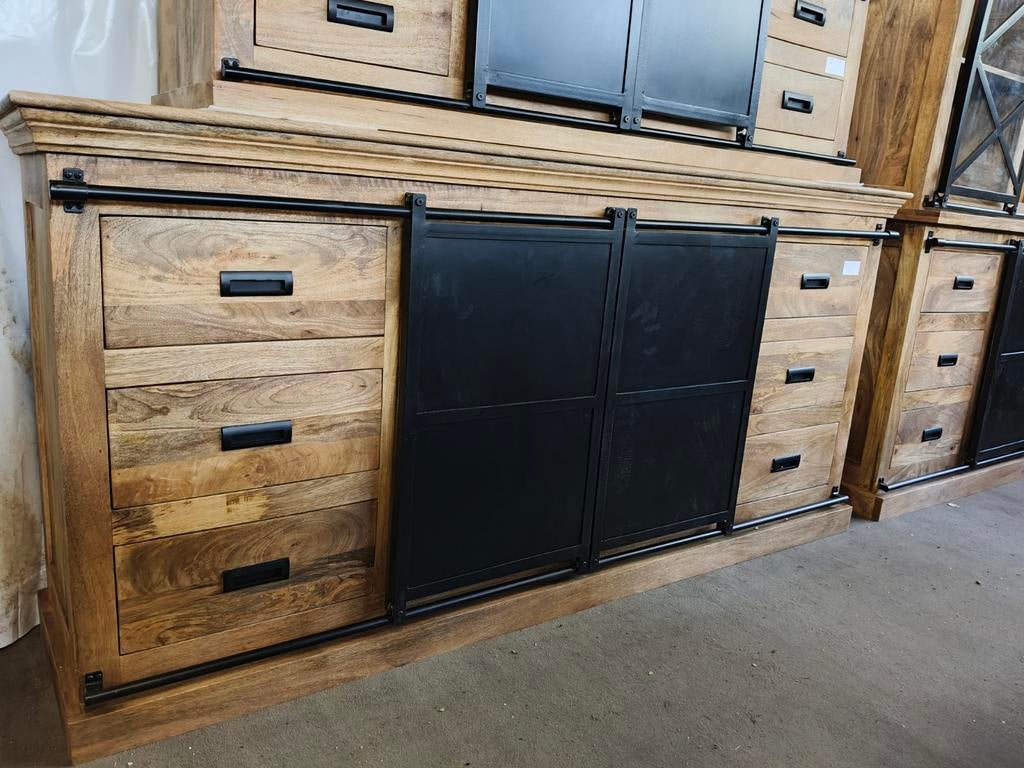 Mangohouten dressoir (outlet), Ophalen, Nieuw, Hout