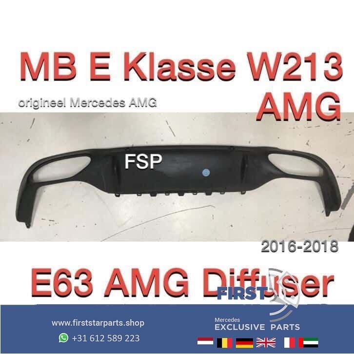 W213 E63 AMG Diffuser Mercedes E Klasse 2016-2018 origineel, Gebruikt, -, Ophalen of Verzenden, -