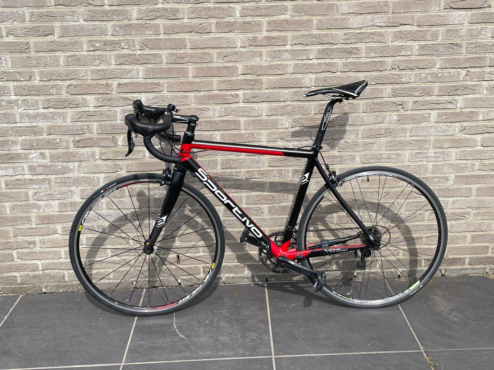 Sportivo racefiets – Shimano 105 – Zeer goede staat, Ophalen, 28 inch, 10 tot 15 versnellingen, Velgrem