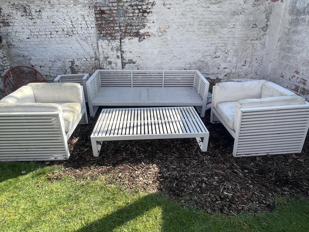 Loungeset Gandia Blasco "DNA" te koop, Tuin en Terras, Tuinsets en Loungesets, Gebruikt, Loungeset, Aluminium, 4 zitplaatsen, Bank