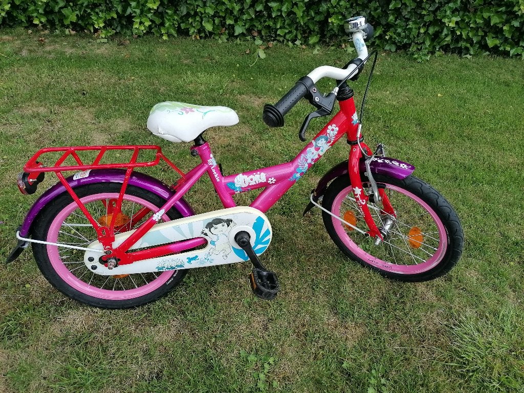 16" meisjesfiets LOEKIE, Fietsen en Brommers, Ophalen, Terugtraprem, Gebruikt, Loekie
