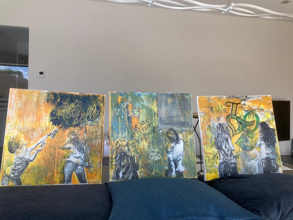 Schilderij 3 luik, Ophalen