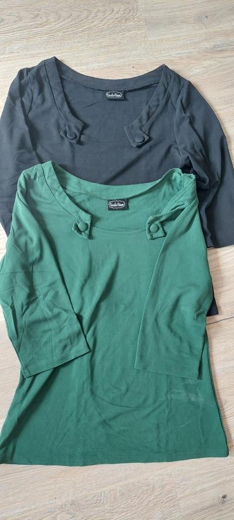 Voodoo Vixen shirts groen en zwart XL/14, Kleding | Dames, T-shirts, Ophalen of Verzenden, Zwart