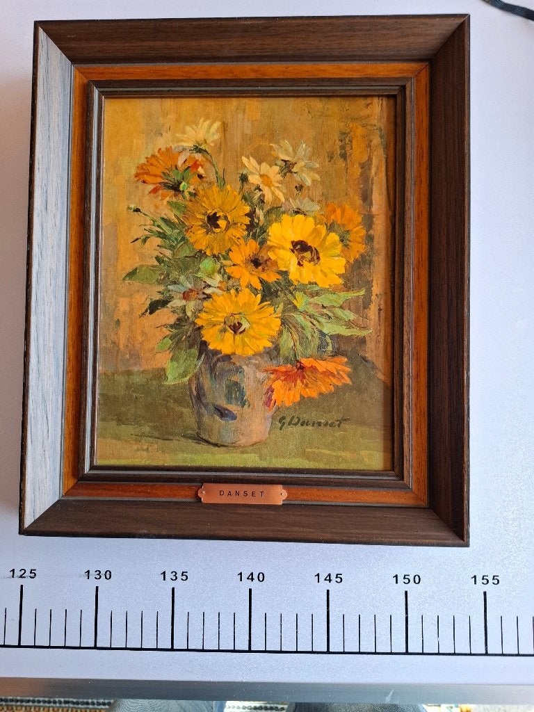 Schilderij van Georges Danset  - bloemen, Ophalen
