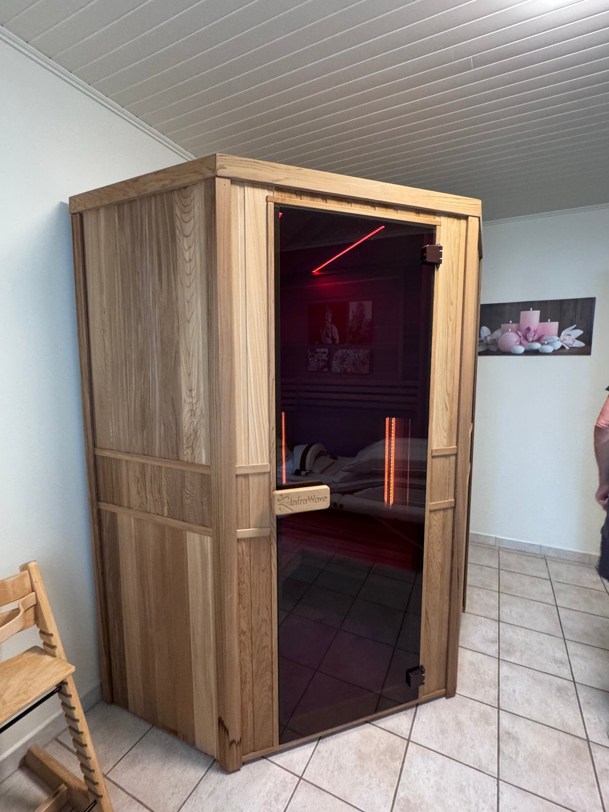 Infraroodsauna 3 personen, Sport en Fitness, Sauna, Ophalen, Zo goed als nieuw