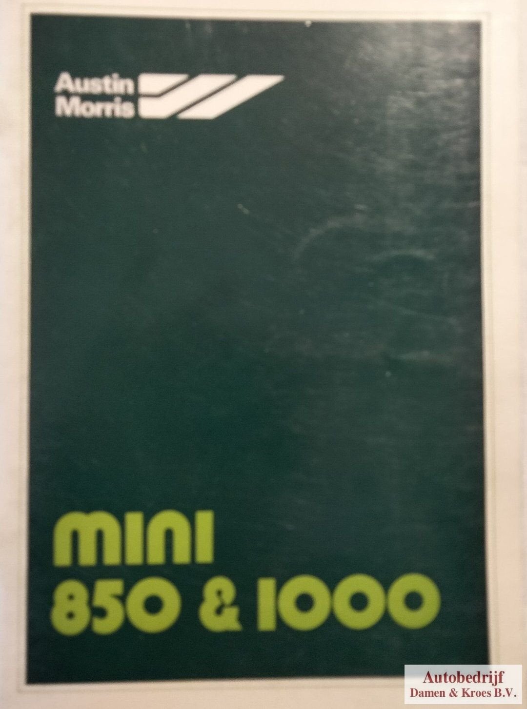 Handboek Austin Morris Mini 850 & 1000 AKM3547 (Engelstalig), Enlèvement ou Envoi