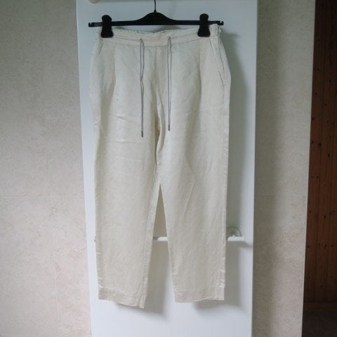 Broek nieuw crème glanzend lint elast. taille F. Filippi 38, Kleding | Dames, Maat 38/40 (M), Overige kleuren, Nieuw, Ophalen of Verzenden