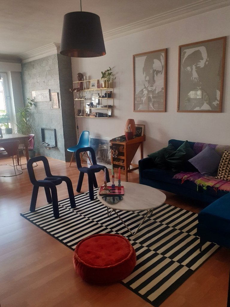 Witte marmeren salontafel van Furnified, Huis en Inrichting, Ophalen, Gebruikt, 50 tot 100 cm, 50 tot 100 cm