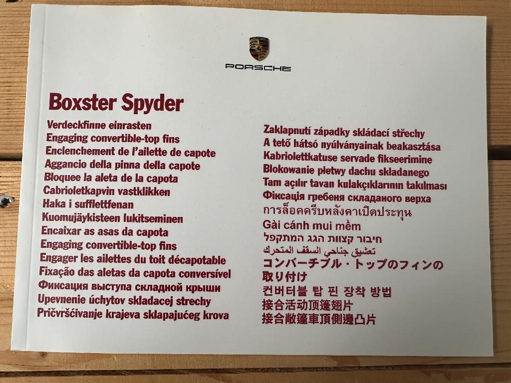 Porsche Boxster Spyder, Autos, Cuir et Alcantara, Achat, Entreprise, Cabriolet