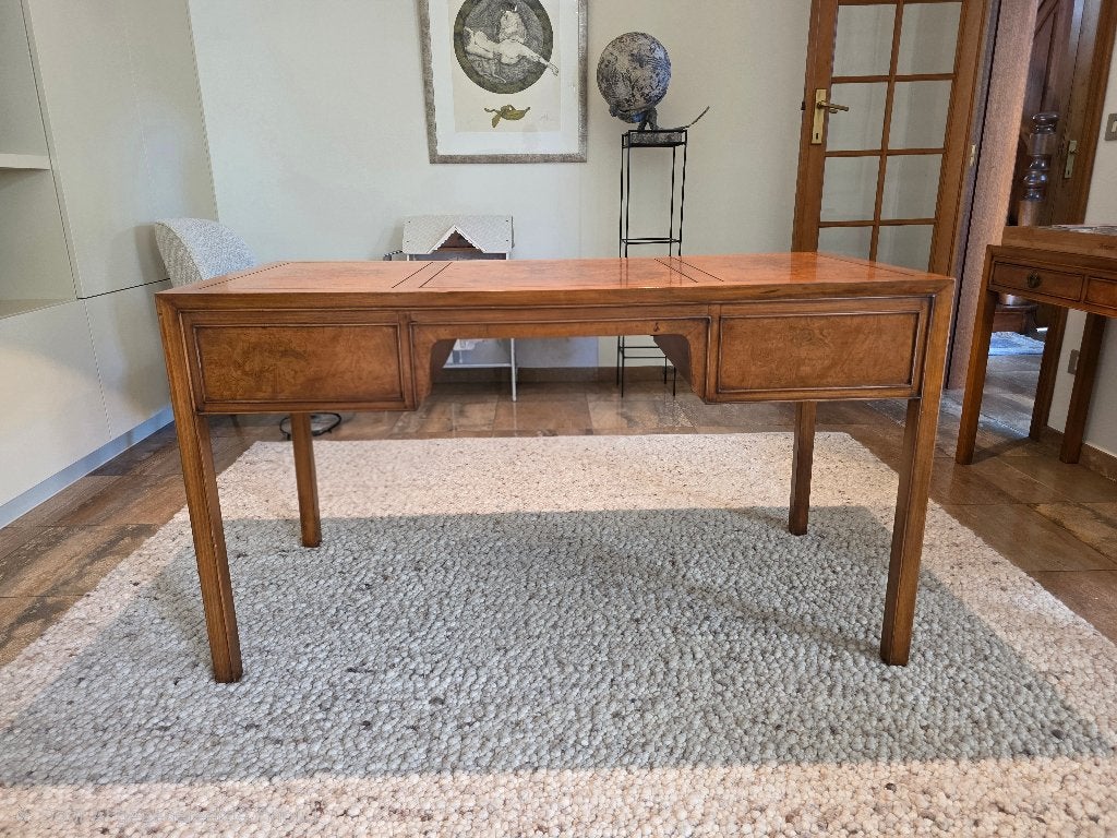 Art Deco bureau met stoel, Huis en Inrichting, Ophalen, Gebruikt, Hout, 132 cm