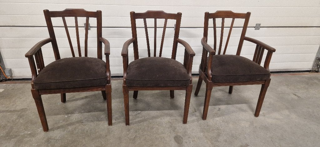 3 stoelen, Maison & Meubles, Chaises, Trois, Brun, Enlèvement, Utilisé