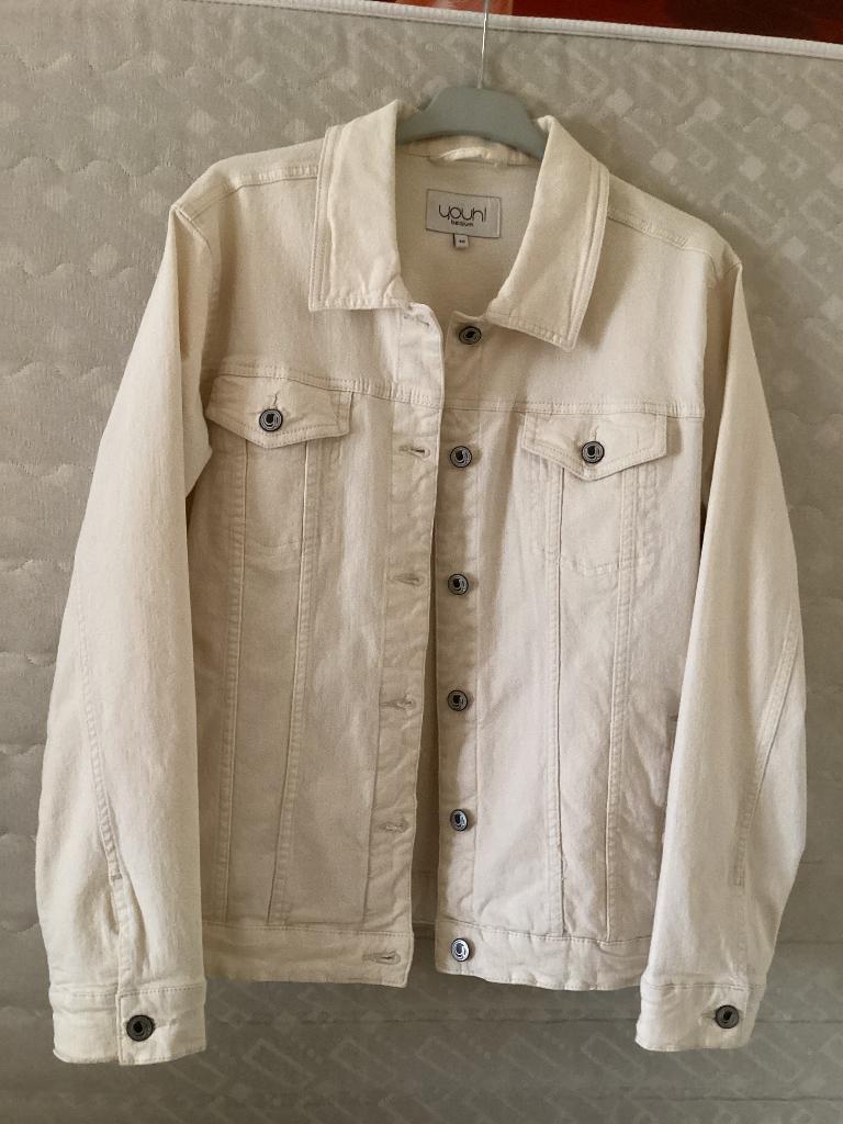 Jeansjas gebroken wit maat 40, Taille 38/40 (M), Enlèvement ou Envoi, JBC, Comme neuf