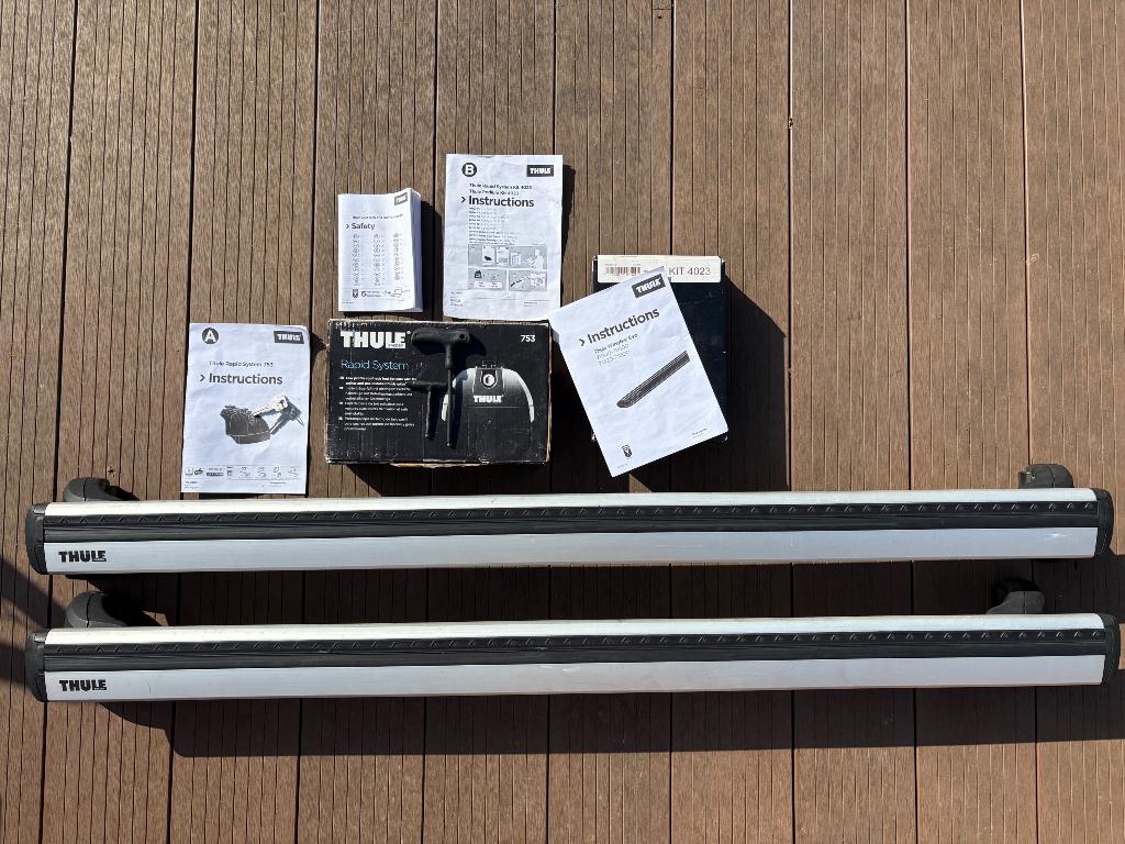 Kit Complet Thule WingBar Alu + Barres toit BMW, Autos : Pièces & Accessoires, Enlèvement, Utilisé
