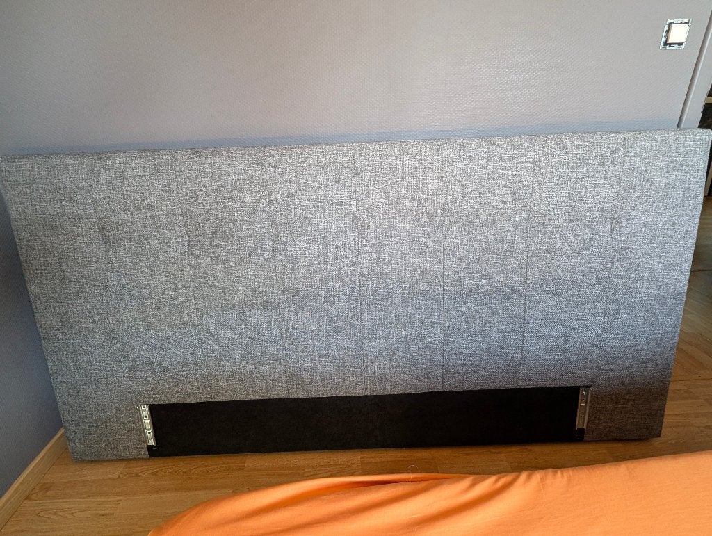 Tête de lit gris anthracite chiné, Gris, Tissu, Comme neuf, Enlèvement