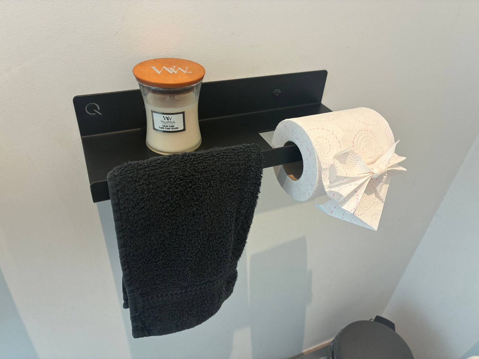 Plateau de toilette Qstiel Qumi Design — noir mat (quasi nf), Enlèvement ou Envoi, Comme neuf
