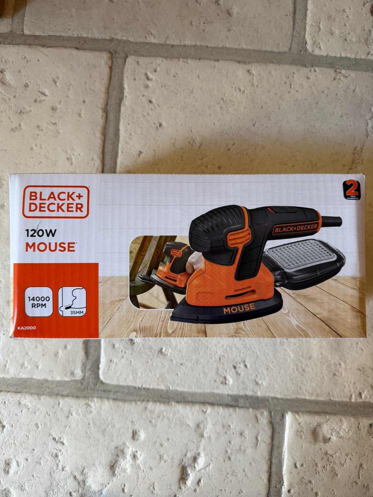 Black+Decker Mouse schuurmachine KA2000-QS 120w, Doe-het-zelf en Bouw, Gereedschap | Schuurmachines, Ophalen, Nieuw, Excentrische schuurmachine