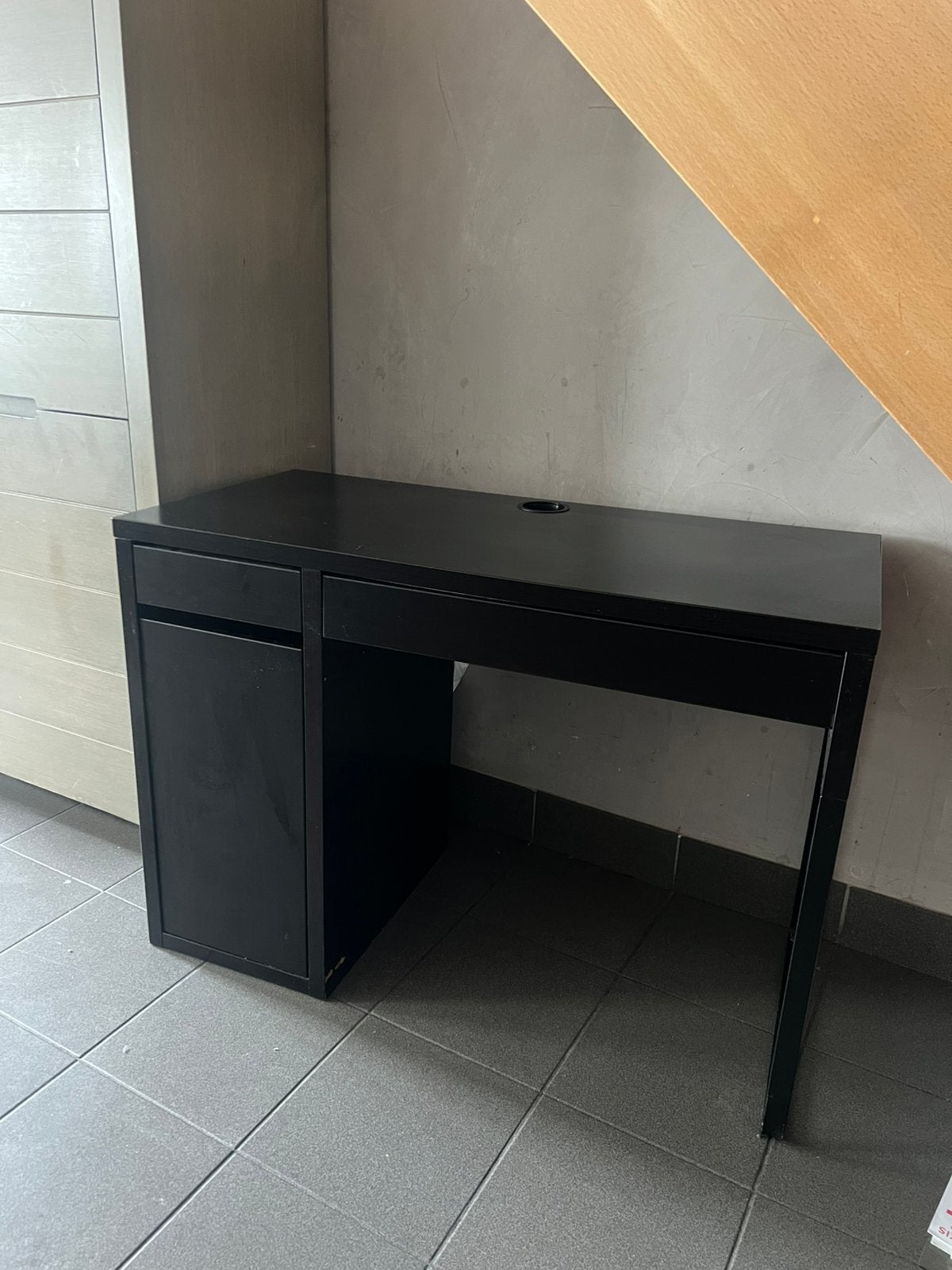 Bureau ikea, Ophalen, Zwart, 105 cm, Gebruikt