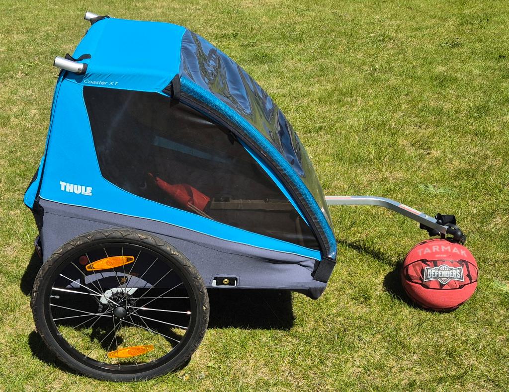 Remorque vélo enfant Thule Coaster XT – État impeccable, Ophalen, Opvouwbaar, 20 tot 40 kg, Kinderkar